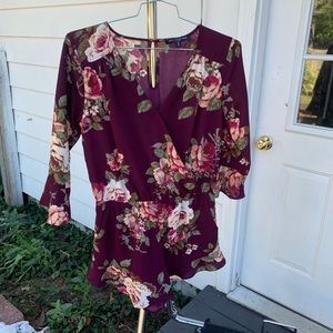 Cute and dressy floral romper